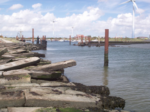 Ingang jachthaven Baalmann aan Fischerbalje Borkum